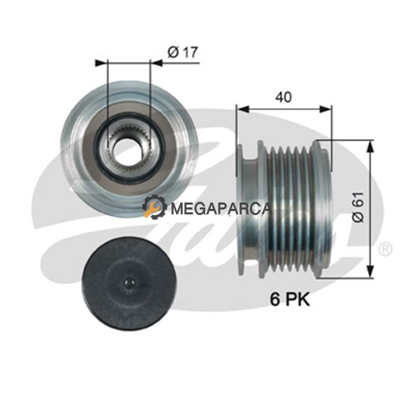 Volkswagen Golf Alternatör Rulmanı – 6 2009-2012 VAG Yedek Parça